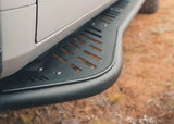 Backwoods Adventure Mods Rock Sliders (2022–2025 Tundra) — Feature shot: passenger side slider up close