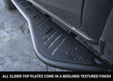 Backwoods Adventure Mods Rock Sliders (2022–2025 Tundra) — Feature shot: top of the slider and step surface