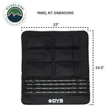 OVS 4 Piece LED Light Kit — Feature shot: storage panel dimensions