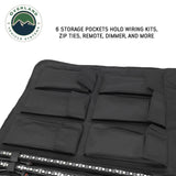 OVS 4 Piece LED Light Kit — Feature shot: storage pockets for wiring kits, zip ties, remote and dimmer