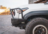 Backwoods Adventure Mods Hi-Lite Bull Bar (2024–2027 Tacoma) — Feature shot: side profile of the bumper off the truck
