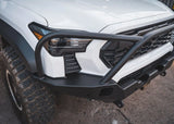 Backwoods Adventure Mods Hi-Lite Bull Bar (2024–2027 Tacoma) — Feature shot: top view of the bull bar and aluminum shell