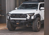Backwoods Adventure Mods Hi-Lite Bull Bar (2024–2027 Tacoma) — Feature shot: high-clearance hybrid bumper with bull bar