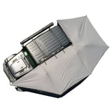 NaturNest Wall Room for 270 Car Awning Plus — Feature shot: walls wrapping the full 270-degree awning footprint