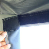 NaturNest Side Tent for 270 Car Awning Plus — Feature shot: close-up of the woven blue canopy fabric texture