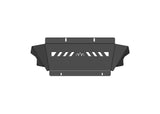 Backwoods Adventure Mods Connector Skid Plate (2010–2024 4Runner) — Feature shot: 1/4 in aluminum connector skid plate in black powder coat