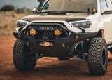 Backwoods Adventure Mods Hi-Lite Prerunner (2010–2024 4Runner) — Feature shot: close-up of a winch mounted in the steel cradle