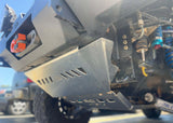 Backwoods Adventure Mods Connector Skid Plate (2010–2024 4Runner) — Feature shot: close-up of the connector skid bolted to the bumper