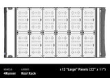 Backwoods Adventure Mods DRIFTR Roof Rack (2010–2024 4Runner) — Feature shot: diagram of the optional deck panel layout