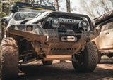 Backwoods Adventure Mods Connector Skid Plate (2010–2024 4Runner) — Lifestyle shot: 4Runner with the connector skid and Backwoods bumper installed
