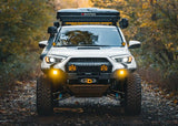 Backwoods Adventure Mods Hi-Lite No Bull Bar (2010–2024 4Runner) — Feature shot: high-clearance front end with the bumper fitted