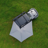NaturNest 270 Car Awning — Feature shot: built-in LED light under the canopy at dusk