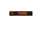 GearBAG PVC Patches — Feature shot: Fishing patch, Velcro-backed PVC