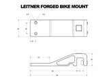 Forged Bike Mount — Feature shot: bracket installed on ACS bed rack
