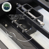 OVS Truck Bed Extension Cargo Slide – Short Bed — Feature shot: spring latch pin