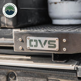 OVS Truck Bed Extension Cargo Slide – Short Bed — Lifestyle shot: bed slide extended from a pickup at camp; cargo pulled out to the tailgate for easy loading at camp or the job site.