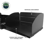 OVS Cargo Box Kitchen with Slide-Out Storage & Cooking Area — Feature shot: reversible wind barrier