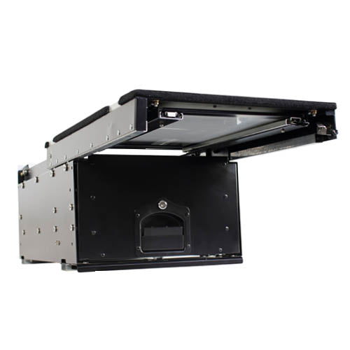 OVS Cargo Box with Slide-Out Drawer & Work Station — Feature shot: studio product view