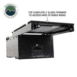 OVS Cargo Box with Slide-Out Drawer & Work Station — Feature shot: top shelf
