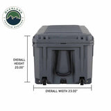 OVS D.B.S. 169 QT Dry Box with Wheels – Dark Grey — Feature shot: dimensions diagram