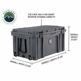 OVS D.B.S. 169 QT Dry Box with Wheels – Dark Grey — Feature shot: dimensions diagram