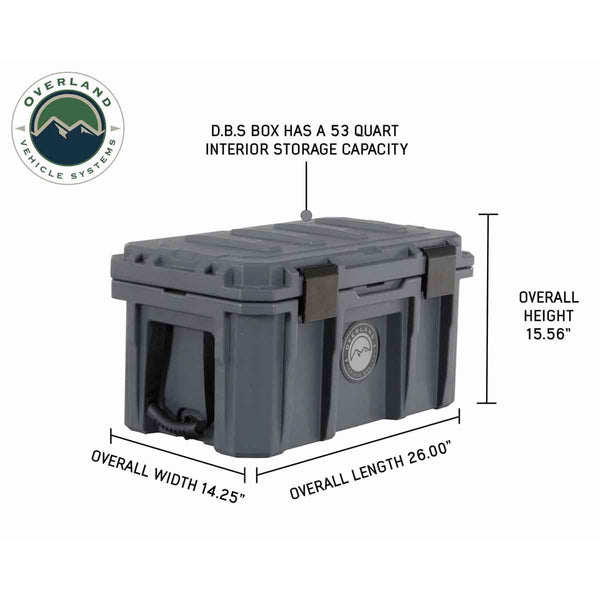 OVS D.B.S. 53 QT Dry Box – Dark Grey — Feature shot: dimensions diagram
