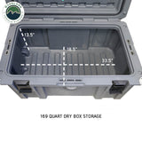 OVS D.B.S. 169 QT Dry Box with Wheels – Dark Grey — Feature shot: dimensions diagram