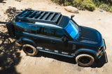 Leitner ACS ROOF Land Rover Defender 110 Roof Rack low profile no-drill platform rack, installed view 2