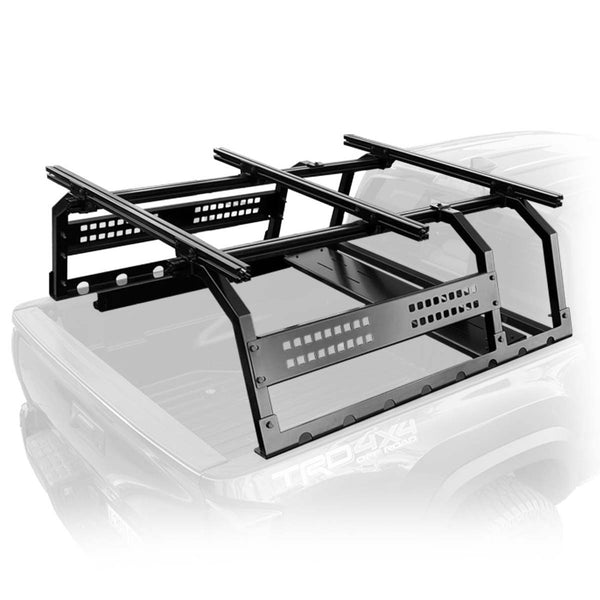 OVS Discovery Bed Rack – Full-Size Truck Short Bed — Feature shot: rack installed in a truck bed