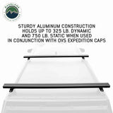 OVS Expedition Truck Cap Crossbars – 72 in — Feature shot: top view