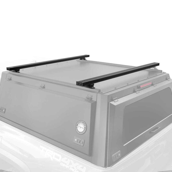 OVS Expedition Truck Cap Crossbars – 72 in — Feature shot: three-quarter view