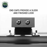 OVS Expedition Crossbars 55 in — Feature shot: end cap and riser detail for a clean, finished look