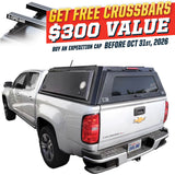 OVS Expedition PRO (2015–2022 Colorado / Canyon) — Feature shot: three-quarter view with optional OVS crossbars