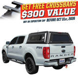 OVS Expedition PRO+ (2019–2023 Ranger) — Feature shot: three-quarter view with optional OVS crossbars