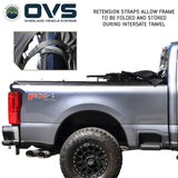 OVS Explorer Soft Shell (2017–2027 F-250 / F-350) — Feature shot: frame folded forward, side view