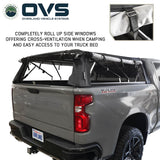 OVS Explorer Soft Shell (2019–2027 Silverado/Sierra 1500) — Feature shot: three-quarter view with the windows open