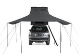 Roofnest Falcon 3 EVO Air Awnex — Feature shot: awning alone zipped into the Falcon 3 EVO Air for shade over the tent doors