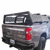 OVS Ruff Rax Bed Rack – 2014–2018 Chevy Silverado / GMC Sierra 1500 5.7 ft — Feature shot: three-quarter view