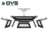 OVS Expedition PRO (2020–2027 Silverado/Sierra 2500 / 3500) — Feature shot: five-piece modular construction, exploded view