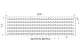 GearPOD XL Grid Panel — Feature shot: dimensioned line drawing of the panel
