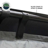 OVS HD Nomadic 90 Awning Room Enclosure — Feature shot: hook-and-loop straps to the awning