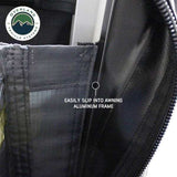 OVS HD Nomadic 90 Awning Room Enclosure — Feature shot: easy attachment to the aluminum frame