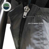 OVS HD Nomadic 90 Awning Room Enclosure — Feature shot: zips to the awning ceiling