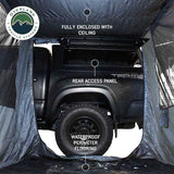OVS HD Nomadic 90 Awning Room Enclosure — Feature shot: rear vehicle access from inside the room