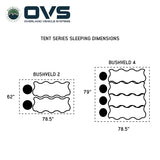 OVS HD Bushveld II — Feature shot: sleeping dimensions, Bushveld II and Bushveld 4