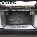 OVS HD Bushveld II — Feature shot: interior shoe pouches and overhead storage pockets