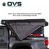 OVS HD Nomadic 270 LTE Awning — Feature shot: poly-cotton ripstop canopy with waterproof coating
