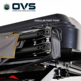 OVS HD Nomadic 270 LTE Awning — Feature shot: swivel pivot point at the awning base