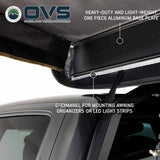 OVS HD Nomadic 270 LTE Awning — Feature shot: C-channel along the rafter for light strips and organizers