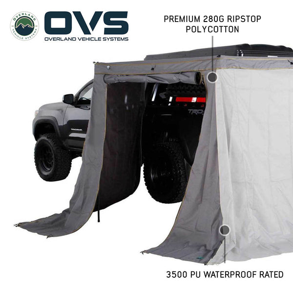OVS HD Nomadic 270 LTE Awning Walls — Feature shot: 280G ripstop fabric rated 3500 PU